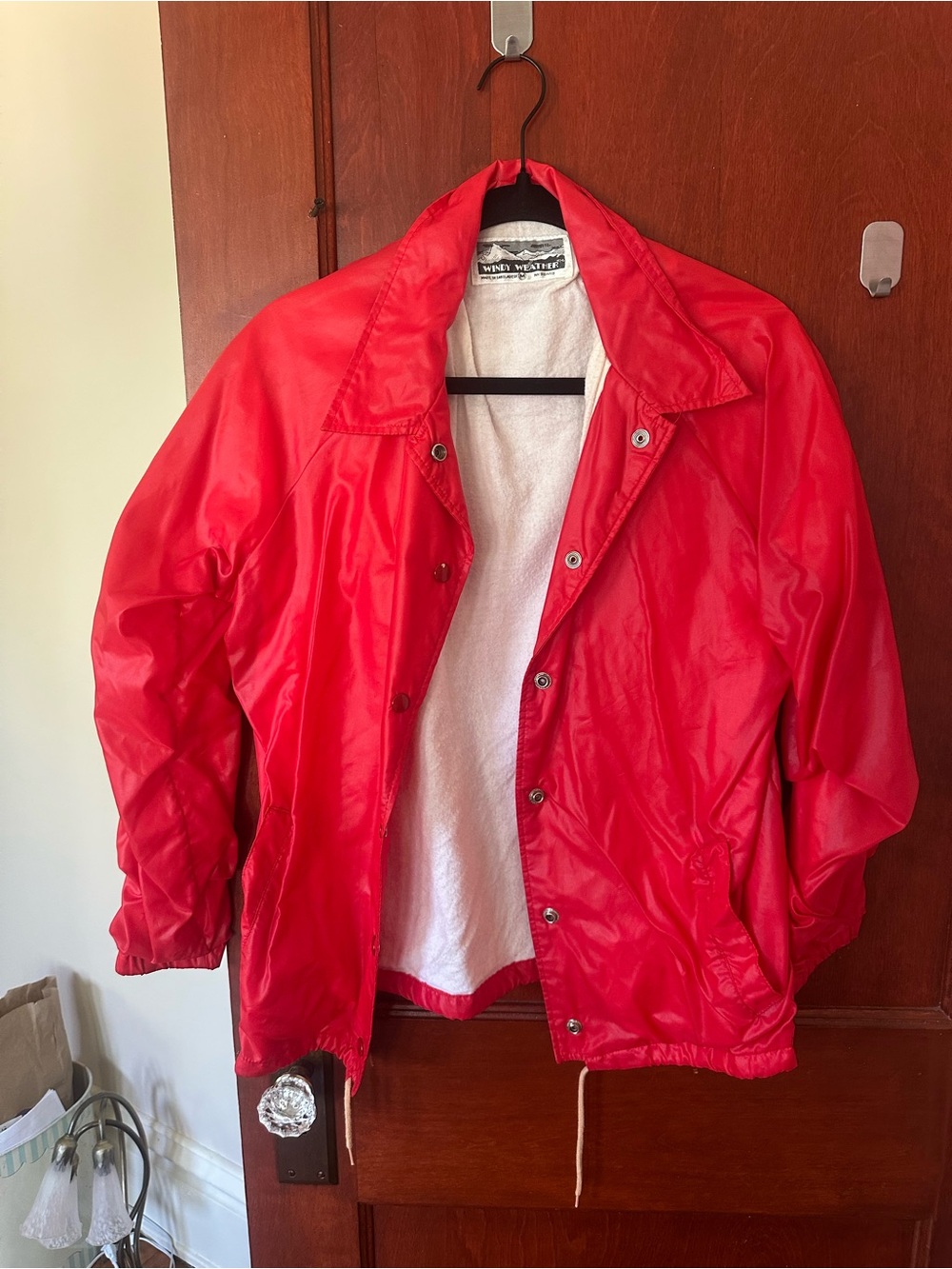 Vintage Red Windbreaker Jacket